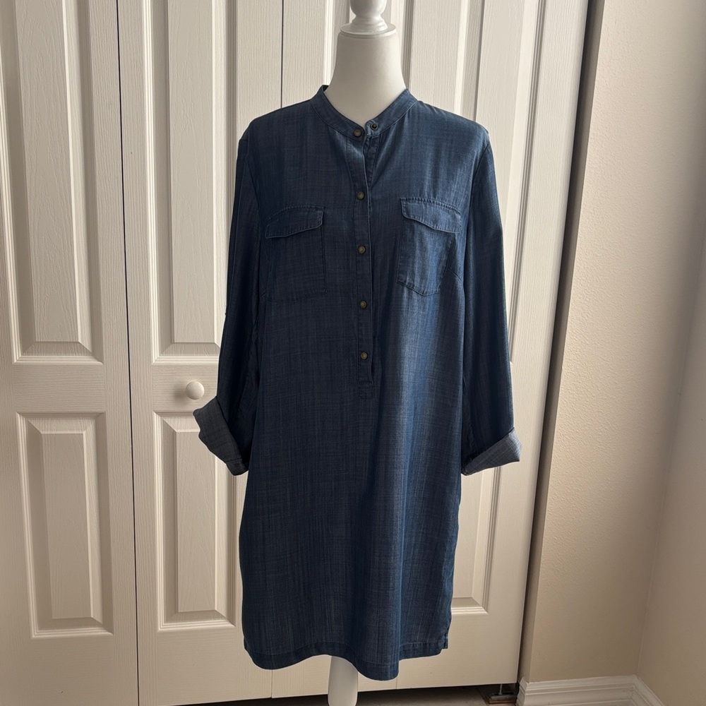 Tommy Bahama Blue Long Sleeve Dress - Picture 4 of 7